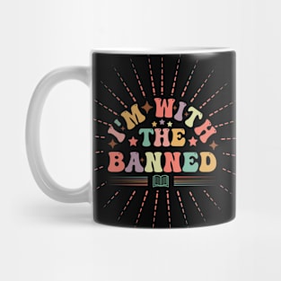 I'm With The Banned Reading Book, Banned Book , Reading Lover Gift For Librarian,book lover, floral book, Mug
